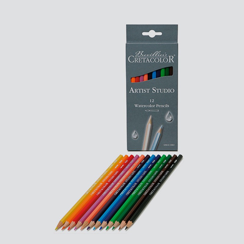 Conjunto 12 lápis de Aguarela Artists Studio