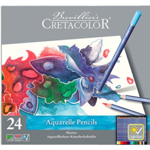 Conjunto de 24 Lápis de Aguarela Marino