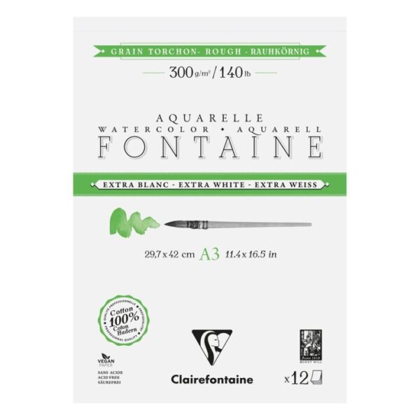 Bloco Aguarela Fontaine Extra White